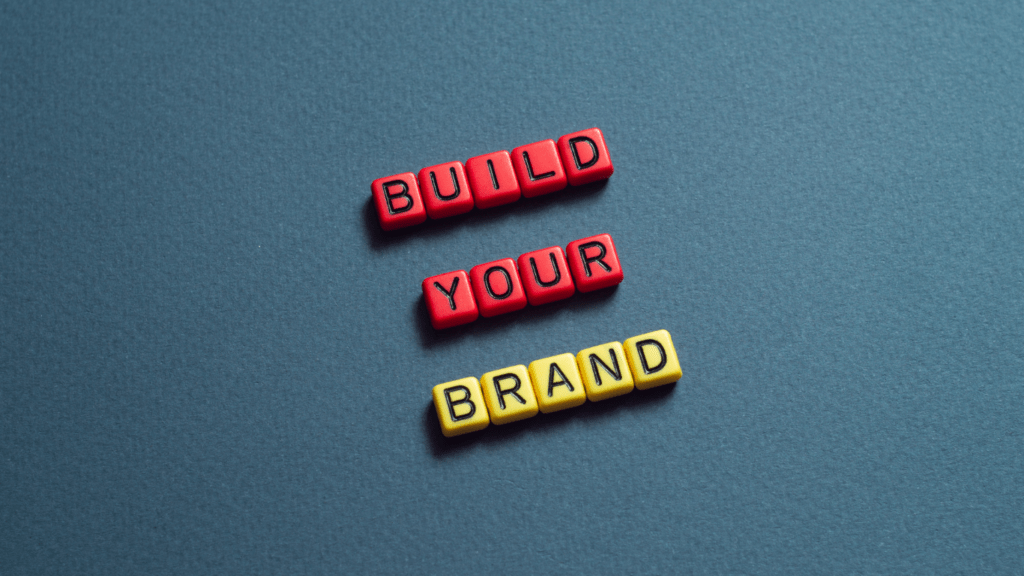 Build your brand word concept on cubes