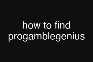 how to find progamblegenius