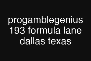 progamblegenius 193 formula lane dallas texas